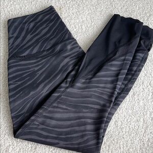 Lululemon Black Zebra Print Leggings. Pristine condition no tag
